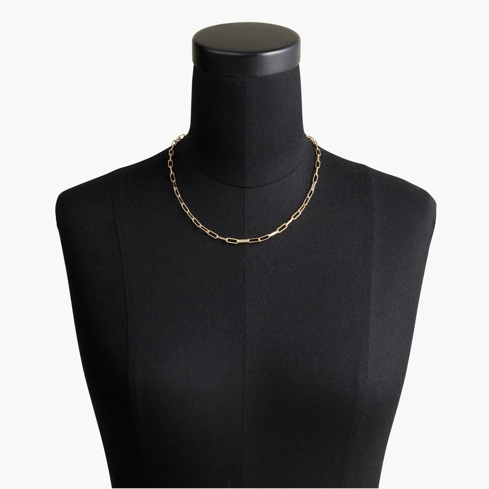 J.Crew T-bar Paper Clip Link Chain Necklace